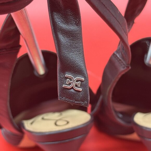 Sam Edelman Lenora Black Twisted Leather Stiletto Sandals Women's Size 5.5M - Picture 7 of 12